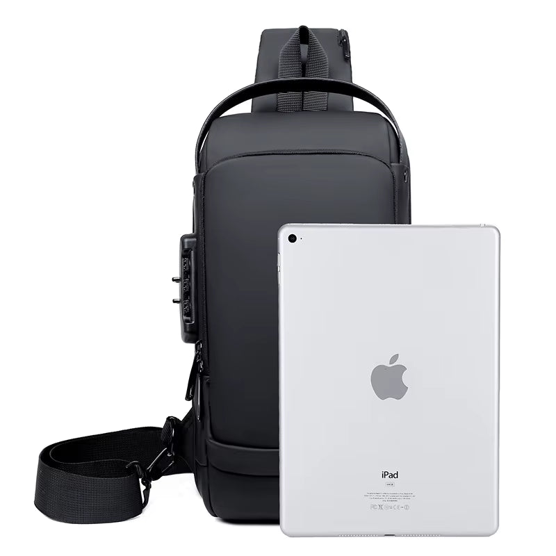 Men Multifunction anti Theft USB Shoulder Bag Man Crossbody Cross Body Travel Sling Chest Bags Pack Messenger Pack