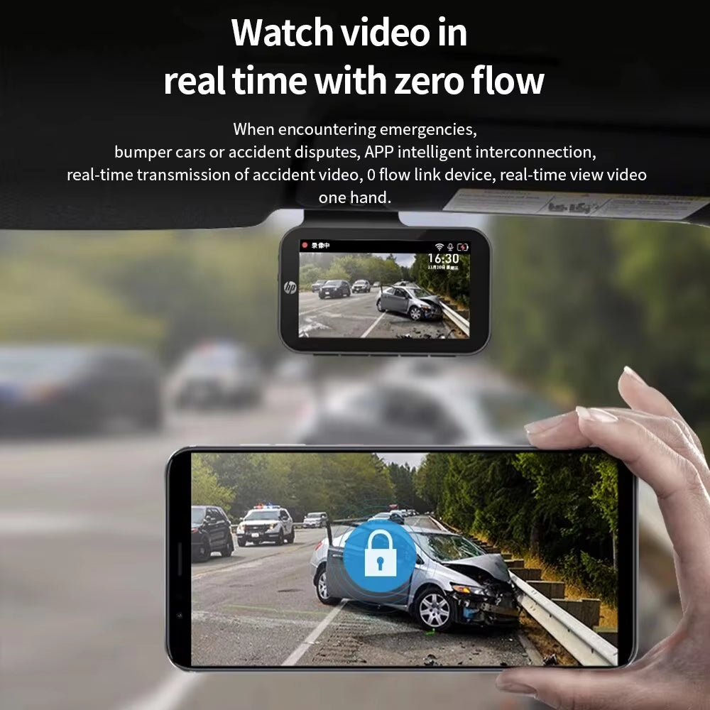 Car Camera Dash Cam Camera 2K HD Night Vision Wifi DVR Video Loop Video Parking Monitoring Car Dashcam Auto