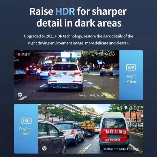 Car Camera Dash Cam Camera 2K HD Night Vision Wifi DVR Video Loop Video Parking Monitoring Car Dashcam Auto