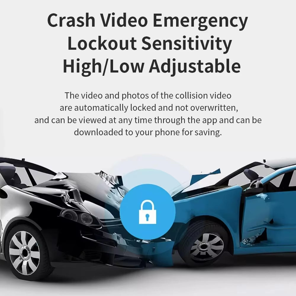 Car Camera Dash Cam Camera 2K HD Night Vision Wifi DVR Video Loop Video Parking Monitoring Car Dashcam Auto