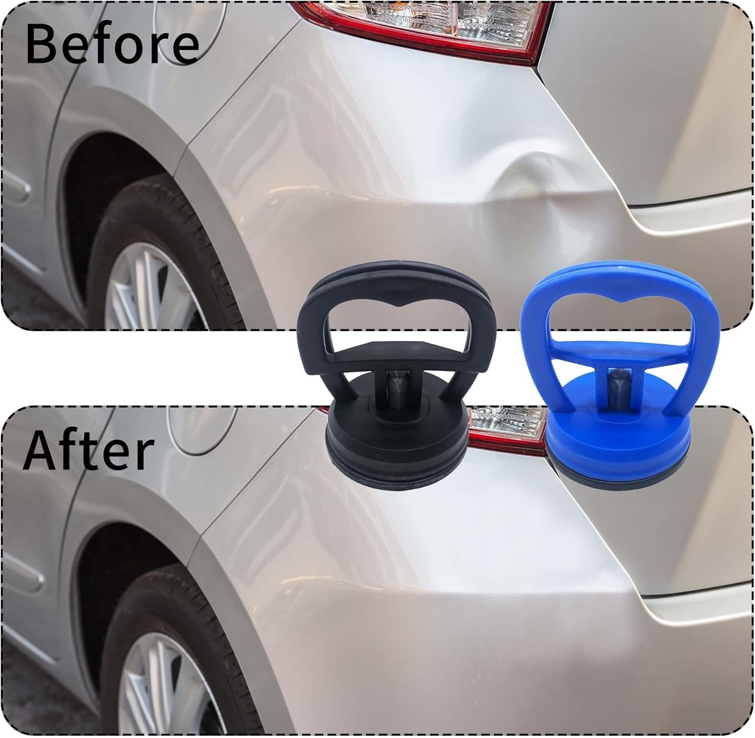 2 Stück Dellen Reparaturset Auto,Ausbeulwerkzeug Saugnapf Dent Reparatur,Car Repair Werkzeug,Beulen Puller Kit,Beulenzieher,Rausziehen,Klein Saugheber Für Hagelschaden Karosserie Delle,Fliesen,Glass
